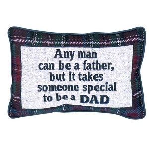 Inspirational Word Pillow Any Man Plaid – 12.5x8 Inch by Manual Woodworkers and Weavers - 1 of 3