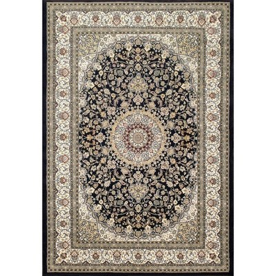 Ancient Garden 57119 Blue/Ivory 6.7X9.6 Rectangle