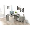 L Shaped Computer Writing Desk Gray - Inval - image 2 of 4