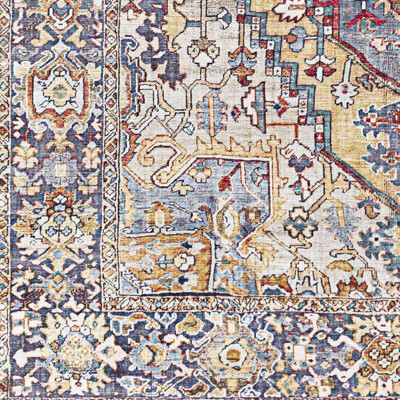 Neyland Red and Multicolor Polyester Traditional Area Rug 2'2" x 3'9"