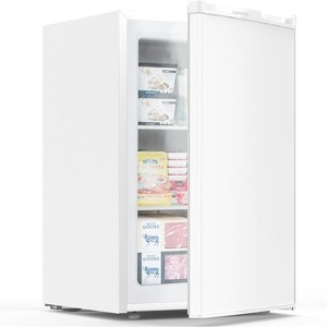 ZAFRO 3.0 Cu.ft Small Upright Freezer, Compact with Removable Shelves, Adjustable Thermostat, Reversible Door, Quiet for Home/Office, White - 1 of 4