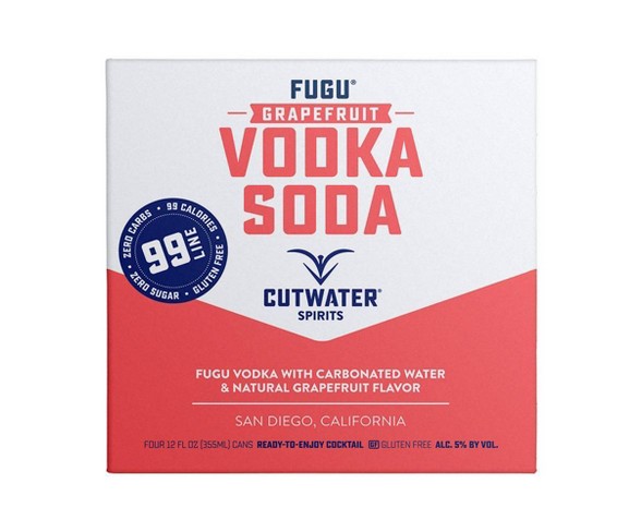 Cutwater Spirits Fugu Grapefruit Vodka Soda - 4pk / 12 fl oz Cans