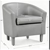 COZONY Barrel Chair with Curved Armrests, Supportive Accent Chair with Wraparound Backrest for Living Room and Bedroom - 2 of 4