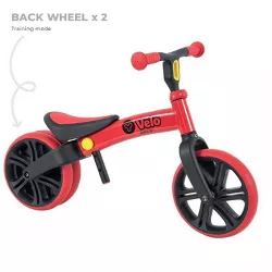 Yvolution Y Velo Junior 9'' Kids' Balance Bike with Dual Rear Wheels