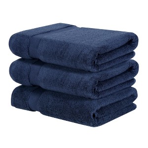 Splash Ultra-Soft Zero Twist 100% Ring Spun Cotton Bath Towel Set - Reversible, 550 GSM, Breathable, Lightweight, Highly Absorbent Towels for Bathroom - 1 of 4