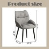 SEVOBAL Dining Chairs Set of 2 Luxury Velvet Chairs with High Rebound Cushion and Stable Metal Frame for Home, Gray, 22.47"*20.47"*32.6" - 2 of 4