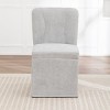 Set of 2 Linen Dining Chairs, Modern Upholstered Fabric Side Chairs with Iron Frame, Armless Kitchen Chairs for Dining Room or Living Room-Koiai - 2 of 4