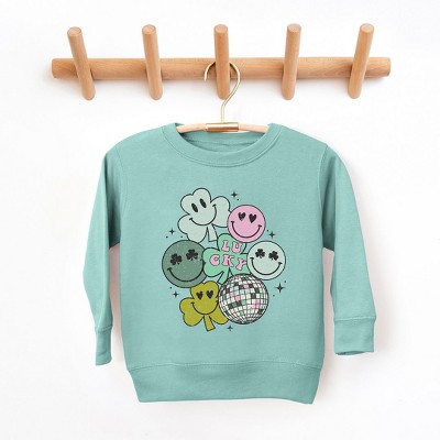 The Juniper Shop Lucky Smiley Disco Toddler Graphic Sweatshirt