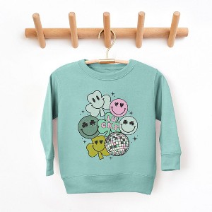 The Juniper Shop Lucky Smiley Disco Toddler Graphic Sweatshirt - 1 of 3