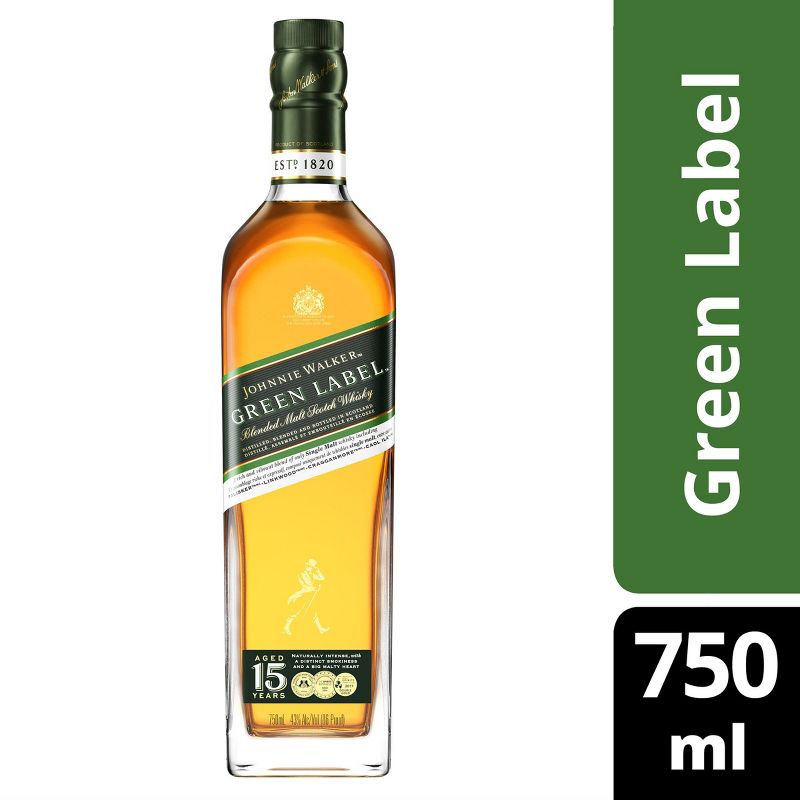 Johnnie Walker Green Label Scotch Whisky - 750ml Bottle, 1 of 13