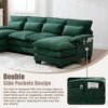 107.87'' Chenille U-Shaped Cloud Sofa with Double Chaise, Memory Foam Cushions, and Side Pockets for Living Room - 4 of 4