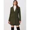 INSPIRE CHIC Women's Notched Lapel Single Breasted Outwear Fall coat - 2 of 4