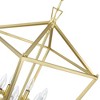 6-Light Soft Gold Dimmable Lantern Geometric Chandelier - 4 of 4