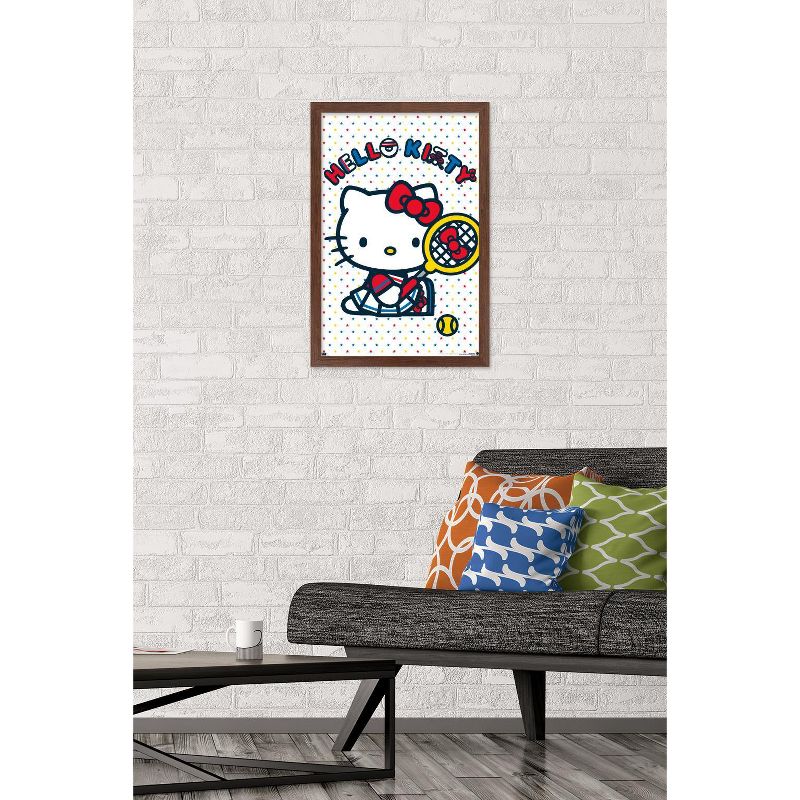 Trends International Hello Kitty and Friends: 21 Sports - Kitty Tennis Framed Wall Poster Prints, 2 of 7