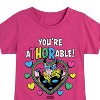 Girls' - Marvel - Thor Valentine You're Athorable Fitted Short Sleeve Graphic T-Shirt - 2 of 4