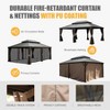 DOMETOUR 14x20FT Hardtop Gazebo, Metal Roof & Aluminum Frame, with Curtains & Netting, for Patio, Deck, Garden - 3 of 4
