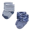 Hudson Baby Infant Boy Cotton Rich Newborn and Terry Socks, Dinosaur Explorer - 3 of 4