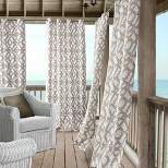 Marin Ironwork Indoor/Outdoor Single Window Curtain for Patio, Pergola, Porch, Cabana, Deck, Lanai - Elrene Home Fashions