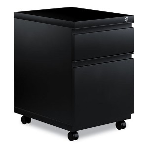 Alera File Pedestal with Full-Length Pull, Left or Right, 2-Drawers: Box/File, Legal/Letter, Black, 14.96" x 19.29" x 21.65" - 1 of 4