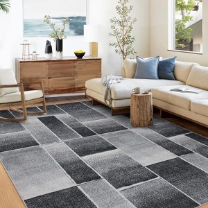 Area Rug Modern Geometric Patchwork , Indoor Rugs for Living Room, Bedroom, Throw Carpet Floor Decor for Entryway Dining Room Office Nursery - 1 of 4
