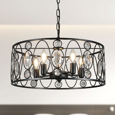Bella Depot 5-Light Metal Cage Chandelier Adjustable Pendant Light
