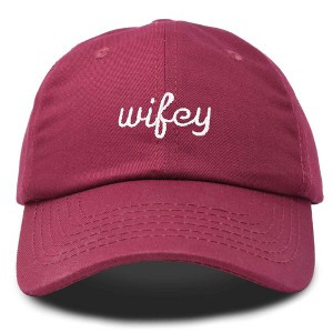 Dalix Wifey Embroidered Cotton Husband Baseball Cap Adjustable Dad Hat Womens - 1 of 4