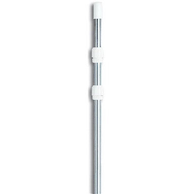 Swimline 3 Piece 4 to 12 Foot Adjustable Heavy Duty Aluminum Universal Telescopic Pool Pole, Silver