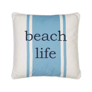 St Bart Beach Life Decorative Pillow - Blue, White - Levtex Home