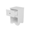 NicBex 15.5 inch Nightstand with 1 Drawer,Modern Side Table with Metal Handle and Classic Design,Bedside Table for Bedroom,Living Room,White/Gray - 4 of 4