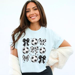 Simply Sage Market Soccer Ball Bows Garment Dyed Tee - 1 of 4