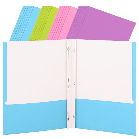 Enday Paper 2-pockets Folders With 3 Prongs, 24 Pack : Target