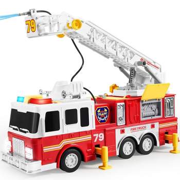 Syncfun Kids' Toy Fire Truck Extra Large Size Fire Truck Toys with 33-inch Extending Ladder Gift For Boys 3+ Friction Powered Big Firetruck