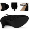 Perphy Women's Platform Peep Toe Buckle Ankle Strap Stiletto Heel Pumps - 3 of 4