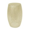 Modern Gold Drum-Style Outdoor End Table, Accent Table for Patio or Indoor Use, Round Hollow Patio Side Table -Christopher Knight Home - 2 of 4