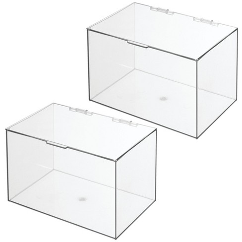 Mdesign Plastic Bathroom Stackable Storage Container Box With Lid 
