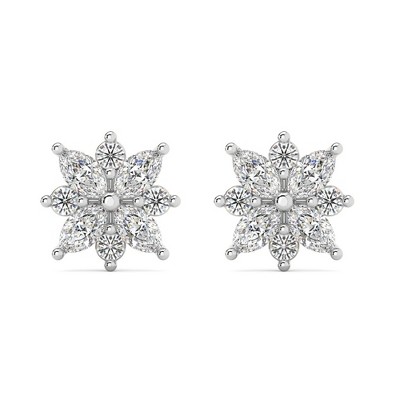 Pompeii3 1/2Ct Marquise Star Diamond Earrings 14k Gold Earrings Lab Created
