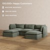 Modular Washable 3-Seater U-Sectional in Willow | Deluxe+ Seat | Cloud Pillow - 2 of 4