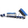 First Gear 1/64 Blue/Chrome Kenworth T800 w/ Chrome East Genesis II End Dump Trailers, DCP, 60-1569 - 4 of 4