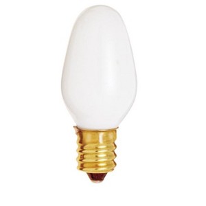 Satco - Nightlight - Incandescent Bulb - E12 (Candelabra) - Soft White -  7 W - C7 - 2 Pack - Case of 20 - 1 of 1