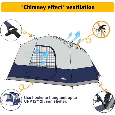 Anybear 12x12FT Navy Blue Pop Up Beach Tent with Inner Tent UPF50+
