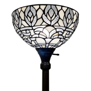 Amora Lighting White Color Torchiere Floor Lamp 72" Tall - 1 of 1