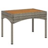 vidaXL 3 Piece Patio Lounge Set with Cushions Gray Poly Rattan - 3 of 4
