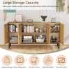 60" Sideboard Buffet Cabinet with Storage, Wooden Large Storage Cabinet with Fluted Doors and Adjustable Shelf - 4 of 4
