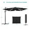 Sonkuki 11.5×9FT Offset Outdoor Solar LED Patio Aluminum Cantilever Umbrella with Infinite Canopy Angle Adjustment - 3 of 4