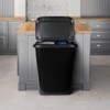 Hefty 20.4gal Xl Dual Function Trash Can Black : Target