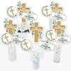 Big Dot of Happiness First Communion Elegant Cross - Religious Party Centerpiece Sticks - Table Toppers - Set of 15 - 2 of 4