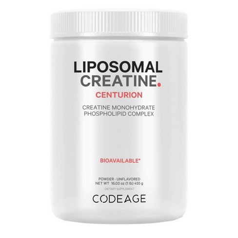 Codeage Liposomal Creatine Monohydrate Powder Unflavored, Pre & Post ...