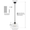 KAISITE 1 - Light Black Kitchen Island Pendant with Dome Glass Shade - 2 of 4