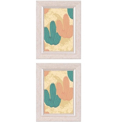 REGALWOVEN Gallery Wall Mounting or Tabletop Display Distressed Wood Grain Photo Frame 2 Pcs