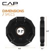 CAP Barbell 2" Olympic Pro Rubber Coated Cast Iron Plate 4pc - Black - 4 of 4